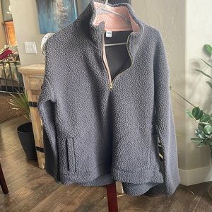 Grey and Pink Fuzzy Jacket